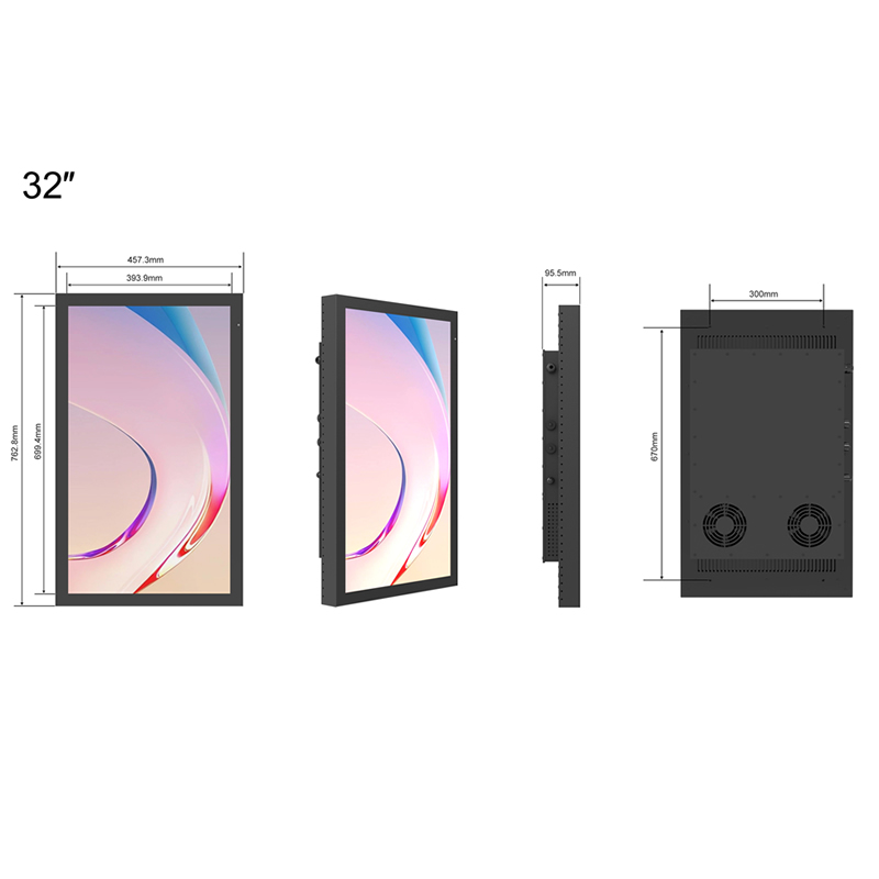32 inch Ultra-Thin IP65 Rated Full Outdoor LCD Display